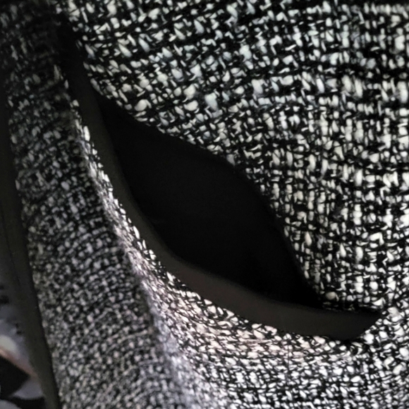 Tweed Floral Longline Reversible Plus Size Blazer Jacket - Picture 4 of 8